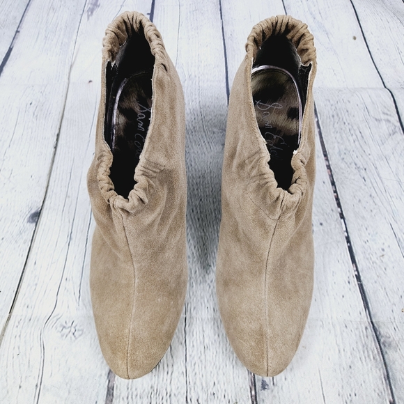 SAM EDELMAN | S-Simone side leather slipon heeled ankle boot booties - Picture 2 of 12